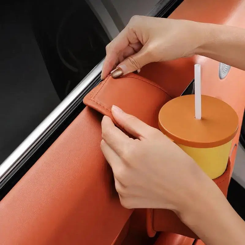 Premium Leather Car Door Organizer